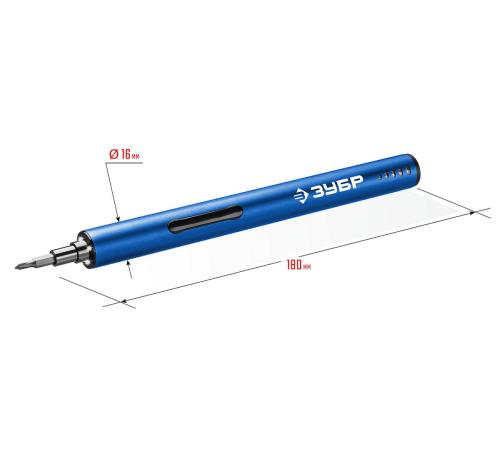 ЗУБР 4 Vmax, аккумуляторная отвертка для точных работ, 20 бит, Профессионал (ОТР-4 Н20)