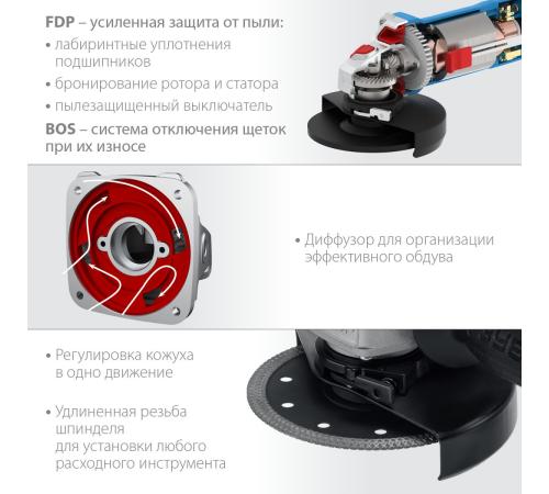 ЗУБР 900 Вт, d125 мм, УШМ, Профессионал (УШМ-П125-900)