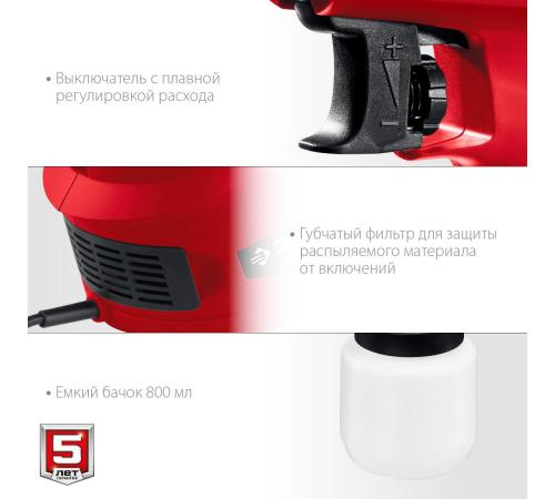 ЗУБР 650 Вт, краскопульт электрический, воздушный (КПЭ-650)