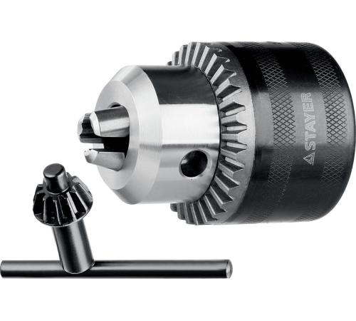 STAYER 10 мм, 1/2″, ударный сверлильный патрон с ключом для дрели, Professional (29055-10-1/2)