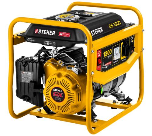 STEHER 1200 Вт, бензиновый генератор (GS-1500)