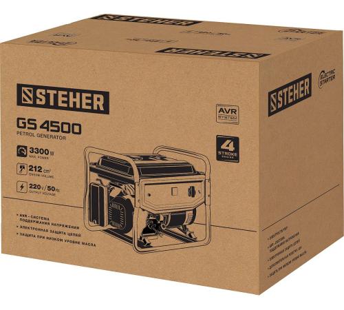 STEHER 3300 Вт, бензиновый генератор (GS-4500)