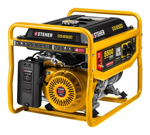 STEHER 5500 Вт, бензиновый генератор (GS-6500)