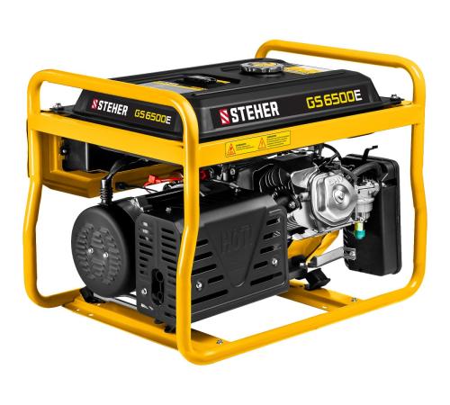 STEHER 5500 Вт, бензиновый генератор с электростартером (GS-6500E)