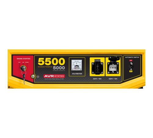 STEHER 5500 Вт, бензиновый генератор с электростартером (GS-6500E)