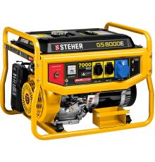 STEHER 7000 Вт, бензиновый генератор с электростартером (GS-8000E)