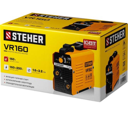 STEHER ММА, 160 А, сварочный аппарат инверторный, макс. электрод Ø 3.2 мм (VR-160)