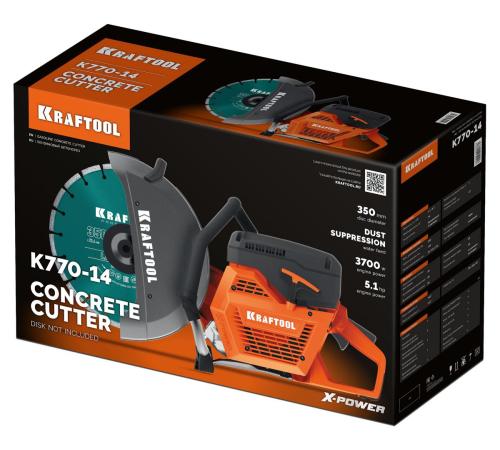 KRAFTOOL 3700 Вт, 350 мм, без диска, бензорез по бетону (бетонорез) (K770-14)