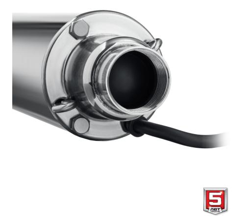 ЗУБР 1300 Вт, 155 м напор, скважинный винтовой насос, корпус из нержавеющей стали (НСВ-100-155)