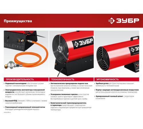 ЗУБР 12 кВт, газовая тепловая пушка (ТПГ-12)