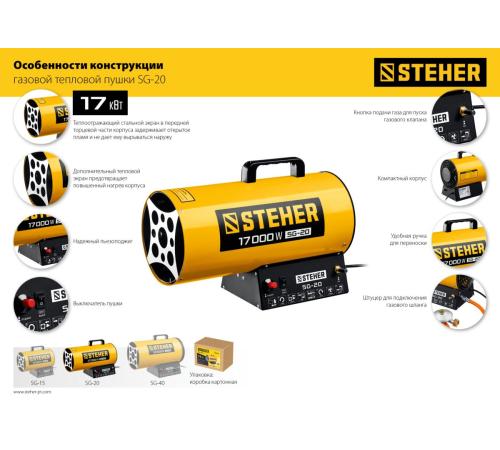 STEHER 17 кВт, газовая тепловая пушка (SG-20)