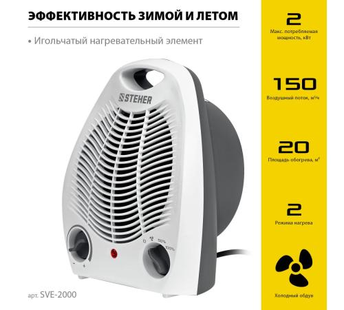 STEHER 2 кВт, тепловентилятор (SVE-2000)