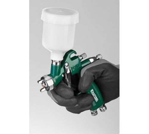 KRAFTOOL AIRKRAFT MINI, HVLP, 1 мм, пневматический краскопульт с верхним бачком (06565-1.0)