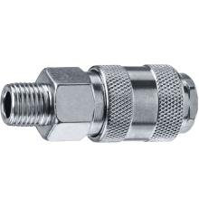 ЗУБР 1/4″M - рапид муфта, переходник, Профессионал (64911-1/4)