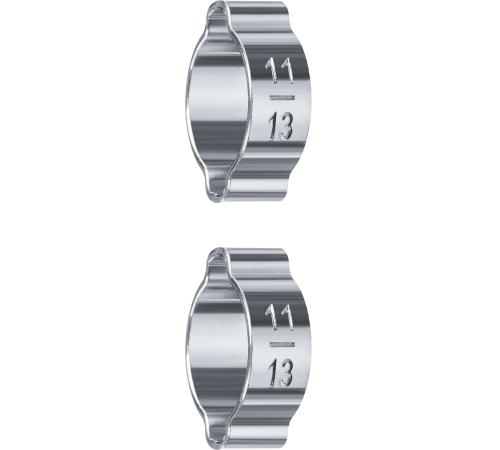 ЗУБР 11 - 13 мм, 2 шт, обжимной хомут, Профессионал (64929-11-13)