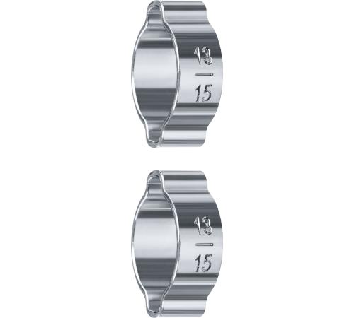 ЗУБР 13 - 15 мм, 2 шт, обжимной хомут, Профессионал (64929-13-15)