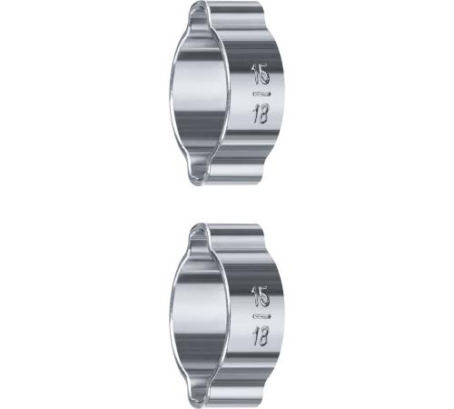 ЗУБР 15 - 18 мм, 2 шт, обжимной хомут, Профессионал (64929-15-18)