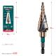 KRAFTOOL COBALT 4-20мм, 9 ступеней, азотирование, винтовая спираль, сверло ступенчатое(29691-4-20-9)