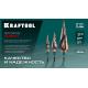 KRAFTOOL COBALT 3 шт., 4-32мм, азотирование, винтовая спираль, набор сверл ступенчатых(29691-4-32-H3)
