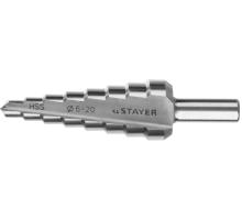 STAYER 6-20 мм, 8 ступеней, сталь HSS, ступенчатое сверло (29660-6-20-8)