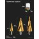 URAGAN 3 шт, 4-38мм, винтовая спираль, набор сверл ступенчатых (29658-4-38-H3)