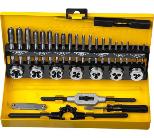 STAYER MaXCut, 32 предмета, легированная сталь, набор комплектных метчиков и плашек (28014-H32)