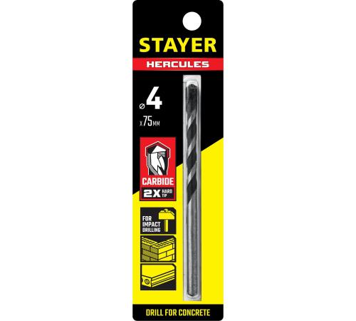 STAYER Hercules, 4 x 75 мм, cверло по бетону, Professional (2915-075-04)