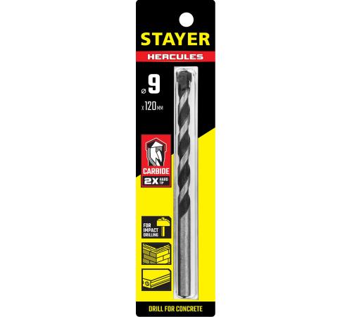 STAYER Hercules, 9 x 120 мм, cверло по бетону, Professional (2915-120-09)