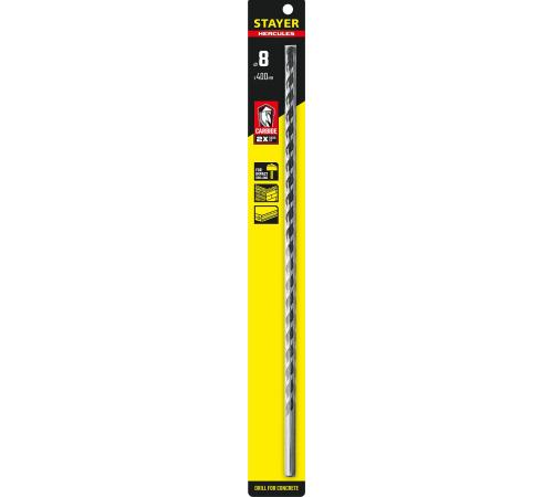 STAYER Hercules, 8 x 400 мм, cверло по бетону, Professional (2915-400-08)