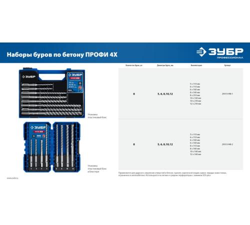 ЗУБР ПРОФИ-4Х 25x1000 мм, SDS-plus бур (29313-1000-25)