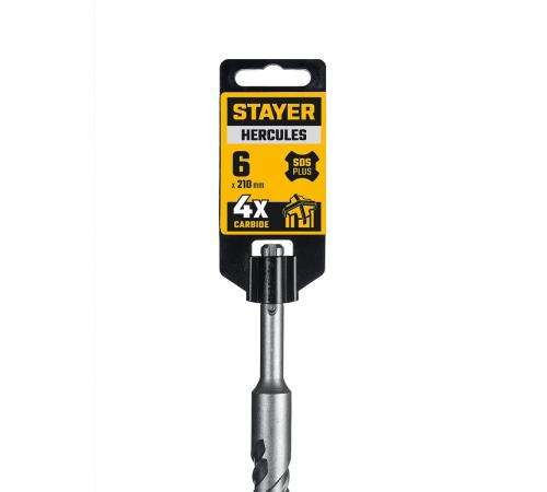 STAYER HERCULES-4Х 6x210 мм, SDS-plus бур (29290-210-06)