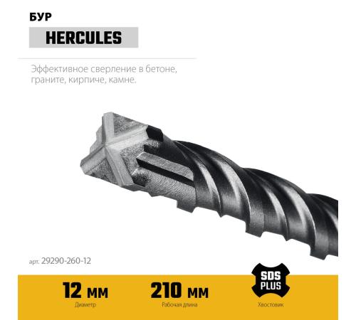 STAYER HERCULES-4Х 12x260 мм, SDS-plus бур (29290-260-12)