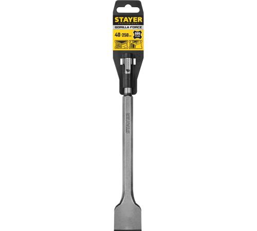 STAYER Gorilla Force, 40 х 250 мм, SDS-Plus, плоское зубило, Professional (29353-40-250)