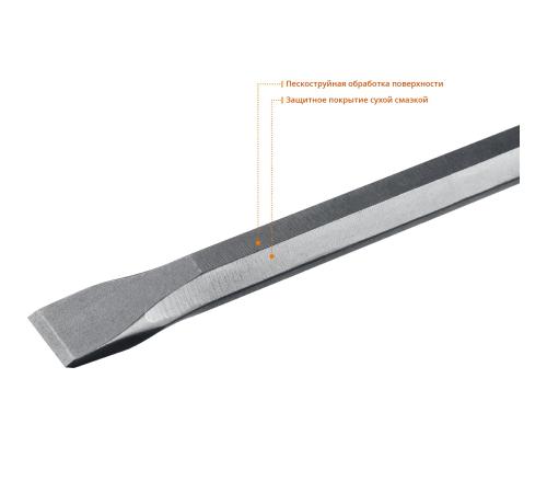 ЗУБР БУРАН, 20 x 400 мм, SDS-Plus, плоское зубило, Профессионал (29362-20-400)