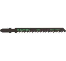 KRAFTOOL T144D, EU-хвост., по дереву, быстрый рез, шаг 4 мм, 75 мм, 5 шт, полотна для лобзика (159521-4-S5)