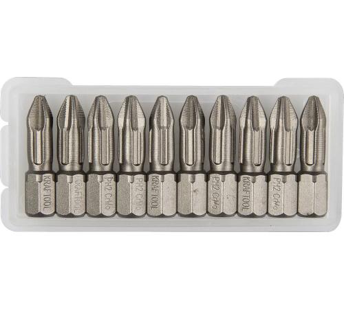 KRAFTOOL X-Drive PH2, 25 мм, 10 шт, торсионные биты (26121-2-25-10)