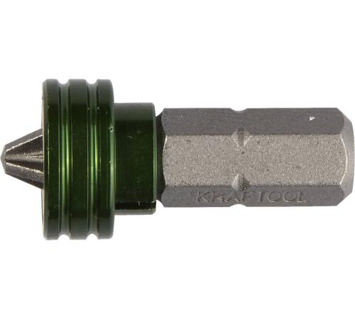KRAFTOOL Magnet-X PH2, 25 мм, 1 шт, бита с магнитным держателем-ограничителем (26128-2-25-1)