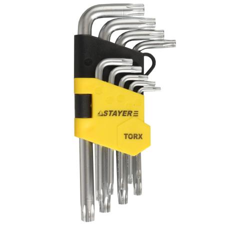 STAYER 9 шт, набор коротких имбусовых ключей (2743-H9)