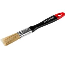 STAYER Universal, 20 мм, 3/4″, светлая, натуральная щетина, деревянная ручка, все виды ЛКМ, плоская кисть, Professional (0104-020)