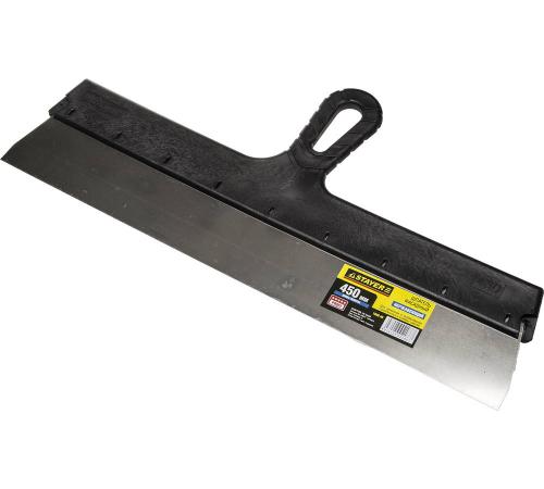 STAYER PROFlat, 450 мм, пластиковая ручка, нержавеющий фасадный шпатель, Professional (1008-45)