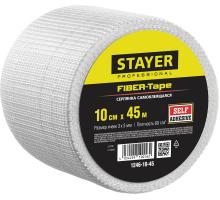 STAYER FIBER-Tape, 10 см х 45 м, 3 х 3 мм, самоклеящаяся серпянка, Professional (1246-10-45)