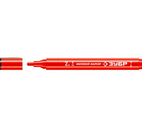 ЗУБР ММ-400 красный, 2 мм меловой маркер (06332-3)