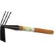 GRINDA ProLine 113х100х575 мм, 3 зубца, деревянная ручка, мотыга-рыхлитель (421517)