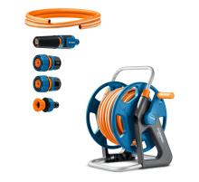 GRINDA HRK-25, шланг 25м x 1/2″, поливочный набор 4 предмета, стальные опоры, катушка со шлангом в комплекте ProLine (428460)