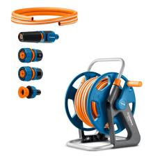 GRINDA HRK-25, шланг 25м x 1/2″, поливочный набор 4 предмета, стальные опоры, катушка со шлангом в комплекте ProLine (428460)
