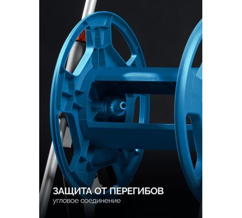 GRINDA HCK-25, шланг 25м x 1/2″, поливочный набор 4 предмета, усиленные колеса, телескопическая ручка, катушка со шлангом в комплект ProLine (428461)