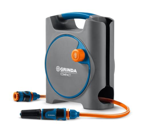 GRINDA COMPACT, шланг 10м x 5/16″ в пластиковом корпусе, поливочный набор 4 предм., соединит. шланг 1/2″х1,5м, набор поливочный мини ProLine (428480)