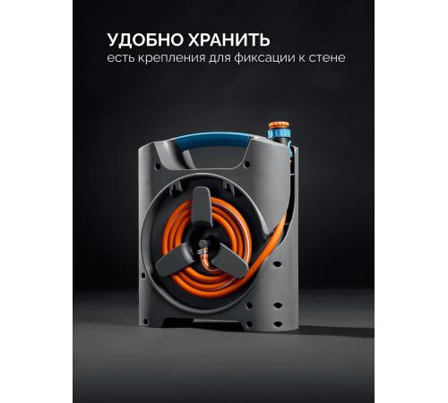 GRINDA COMPACT, шланг 10м x 5/16″ в пластиковом корпусе, поливочный набор 4 предм., соединит. шланг 1/2″х1,5м, набор поливочный мини ProLine (428480)