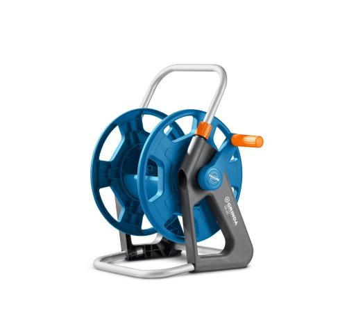 GRINDA HR-45, для шлангов 45м x 1/2″ и 20м х 3/4″, стальные опоры, пластиковый барабан, катушка для шлангов, ProLine (428450)