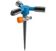 GRINDA RR-P, 75 м, 2 полив, 3 сопла, на пике, ударопрочный пластик, круговой распылитель, PROLine (40341)